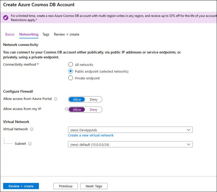 2020-COSMOSDB-CREATE-NETWORKING