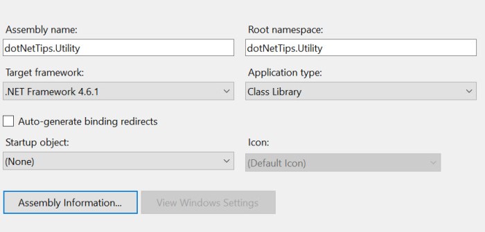 VS 2019-APPLICATION INFORMATION