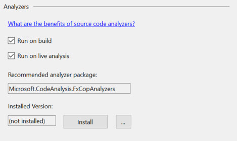 VS 2019-CODE ANALYSIS