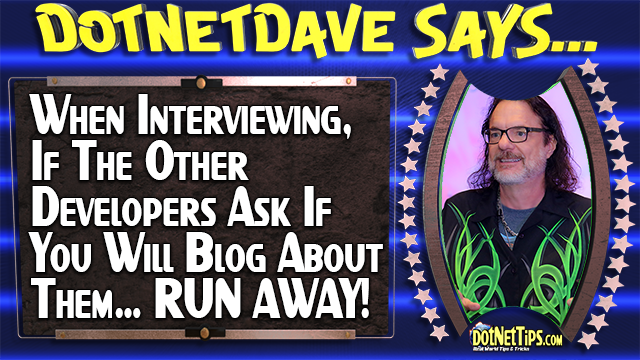 dotNetDave Says 2020@0.5x