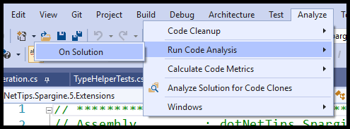 CODE ANALYSIS-RUN ANALYZE